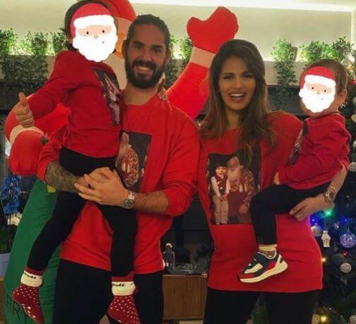 Sara Salamo with her husband Isco and children.